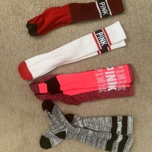 Pink knee high socks 4 pair